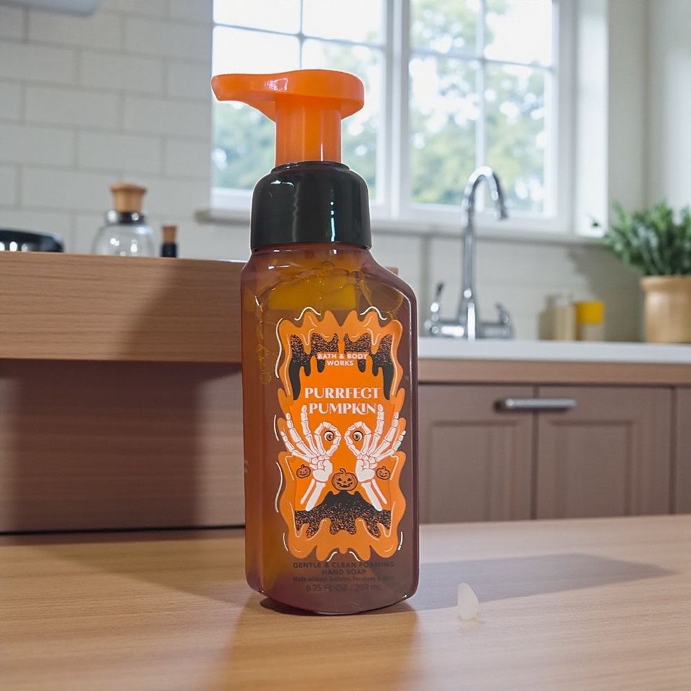 Bath & Body Works Purrfect Pumpkin Foaming Hand Soap Fall Orange Halloween NWT